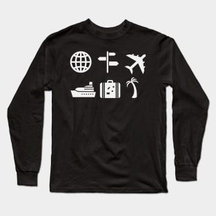 Travel Symbols Long Sleeve T-Shirt